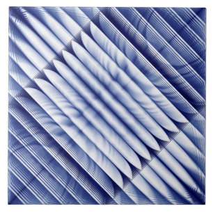 Ribs blauwe structuur tegeltje