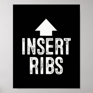 Ribs invoegen Thanksgiving Wijzend naar Mond H Poster