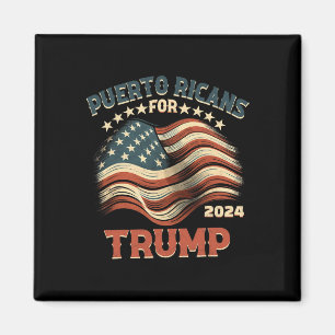 Ricans voor Trump 2024 Amerikaanse vlag Magneet