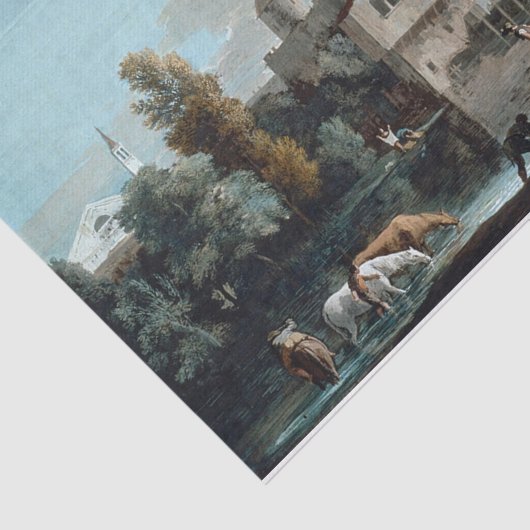 Ricci Capriccio Horses Landscape Painting Tissuepapier (Detail)