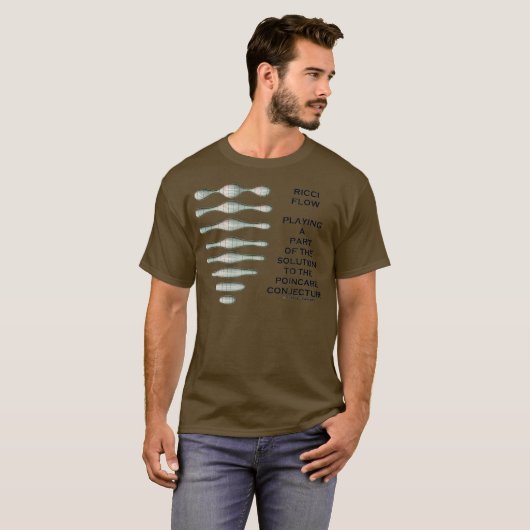 Ricci Flow Solution Poincare Conjectopology T-shirt (Voorkant volledig)