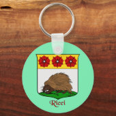 Ricci Italiaanse achternaam Historisch Schild Sleutelhanger (Voorkant)