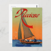Riccione, Rimini, Italië, zeilboot, Briefkaart (Voorkant / Achterkant)