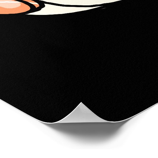 Rice and Shine Grappige Sushi Roll Pun Donker BG Poster (Hoek)