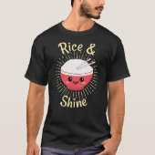 Rice and Shine Schattige Kawaii Ramen Rijstbowl Pu T-shirt (Voorkant)