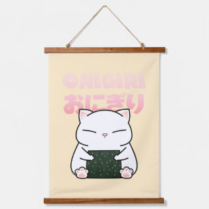 Rice Ball Sushi Cat Hangend Wandkleed