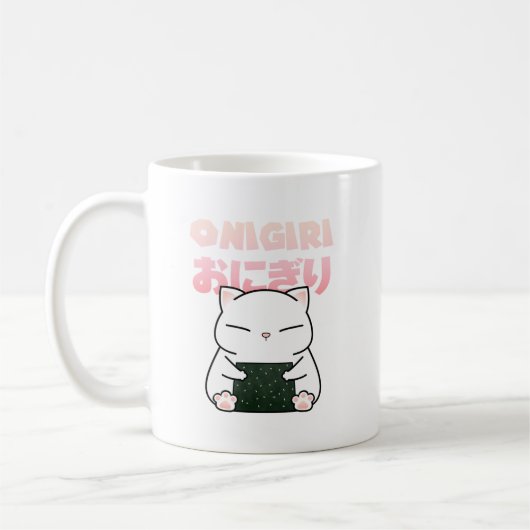 Rice Ball Sushi Cat Koffiemok (Links)