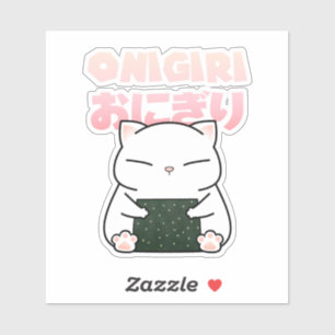 Rice Ball Sushi Cat Sticker