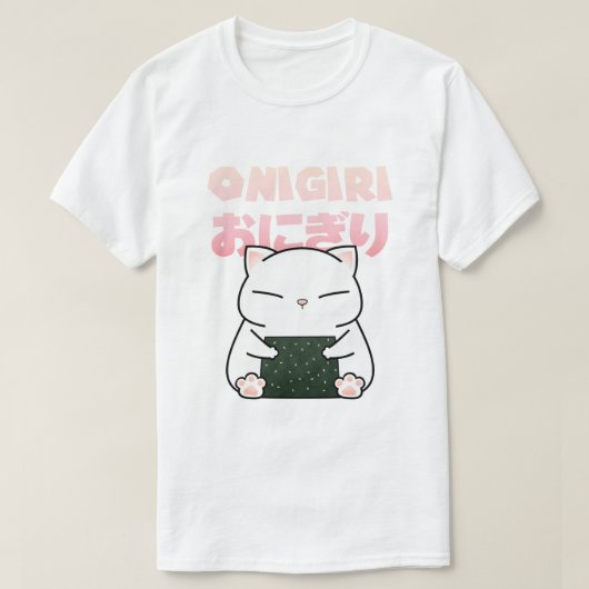 Rice Ball Sushi Cat T-shirt (Design voorkant)