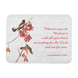 Rice Bunting Birds and Verse Magneet