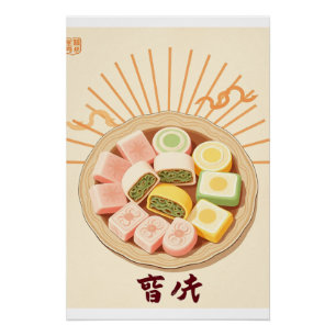 Rice Cake Poster – Retro Koreaans Tteok