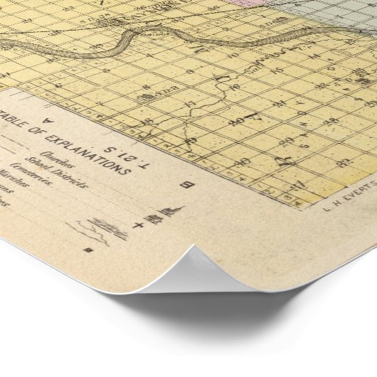 Rice County, Kansas Poster (Hoek)