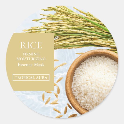 Rice Facial Mask Label (Voorkant)