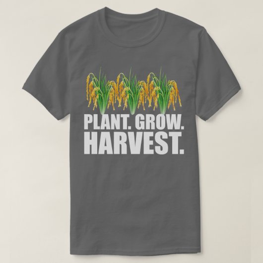Rice Farmer Plant groeien oogst w T-shirt (Design voorkant)