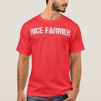 Rice Farmer Simple Title  T-shirt