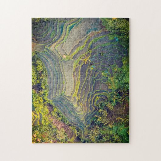 Rice field landscape photo art legpuzzel (Verticaal)