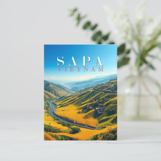 Rice fields in Sapa, Vietnam  Briefkaart (Staand voorkant)