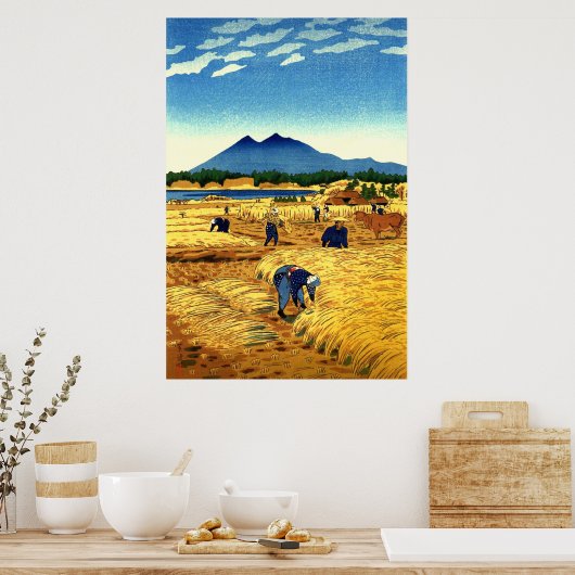 Rice Harvest Shiro Kasamatsu 1953 Poster (Keuken)