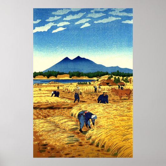 Rice Harvest Shiro Kasamatsu 1953 Poster (Voorkant)