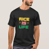 Rice Life is een leuk typografisch ontwerp T-shirt (Voorkant)