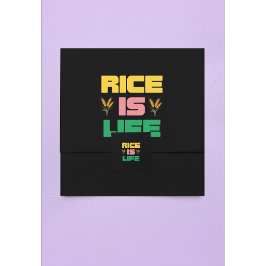 Rice Life is een leuk typografisch ontwerp Vierkante Sticker