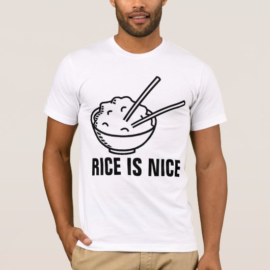 RICE LOVER T-shirts. RIJST IS MOOI T-shirt (Voorkant)
