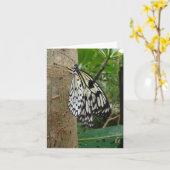 Rice Paper Butterfly Notecard Kaart (Gele Bloem)