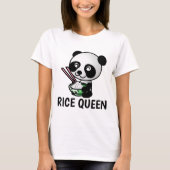RICE QUEEN T-shirts, RICE LOVER Dames Funny T-shirt (Voorkant)