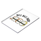 Rice Rice Baby Grappig Sushi Eet Pun Notitieboek (Linkerzijde)