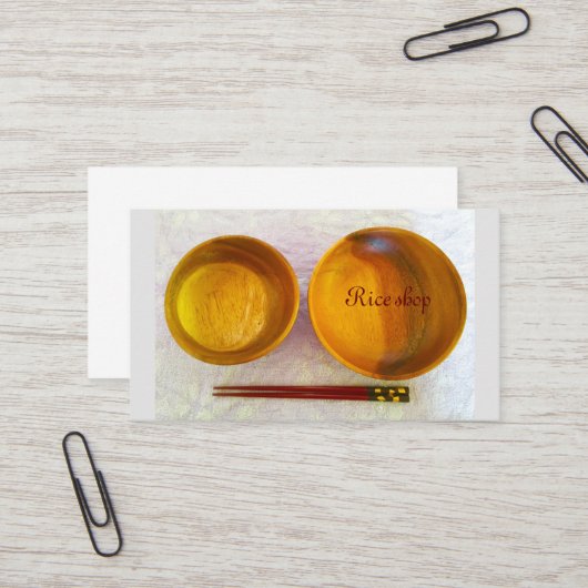 Rice shop 自然体 visitekaartje (Voorkant / Achterkant in situ)