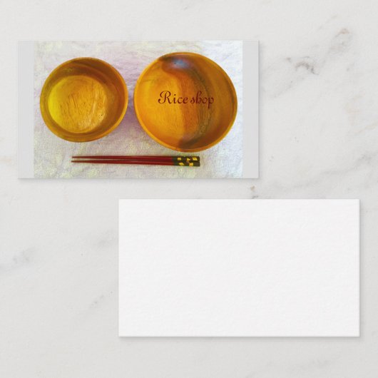 Rice shop 自然体 visitekaartje (Voorkant / Achterkant)