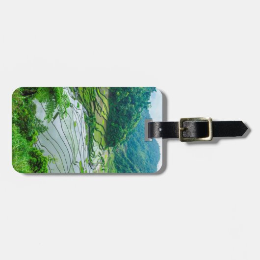 Rice terrace landschap, Filipijnen Bagagelabel (Voorkant horizontaal)