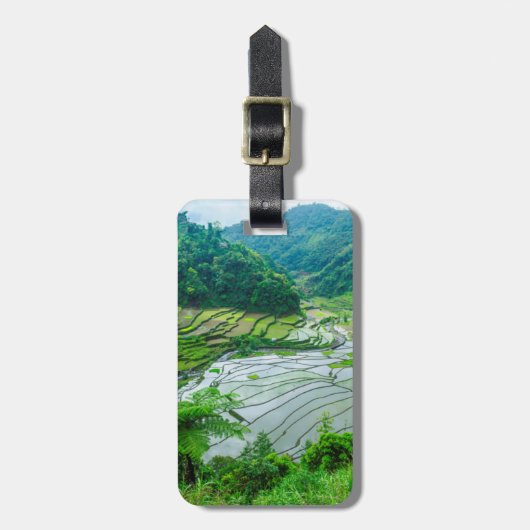 Rice terrace landschap, Filipijnen Bagagelabel (Voorkant verticaal)