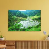 Rice terrace landschap, Filipijnen Canvas Afdruk (Insitu (Woonkamer))