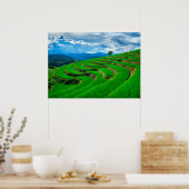 Rice terraces Chiang Mai, thailand Poster (Keuken)