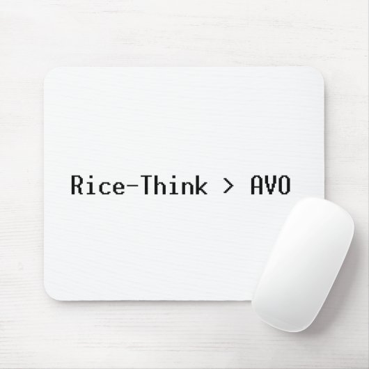 Rice-Think>AVO Mousepad Muismat (Met muis)