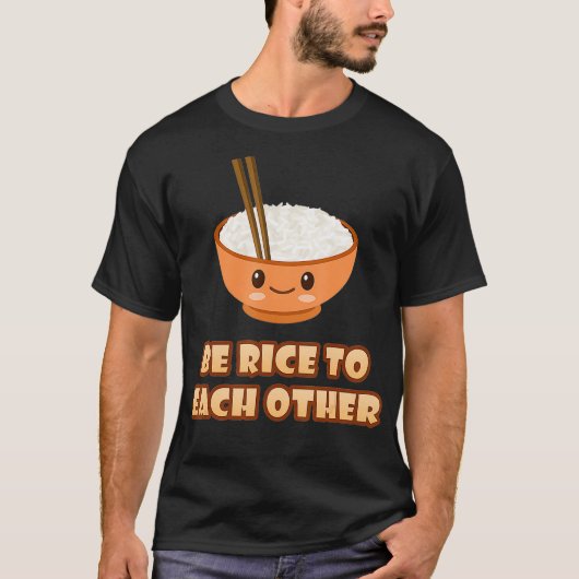 Rice zijn voor elkaar... grappige Cute Kawaii Asia T-shirt (Voorkant)