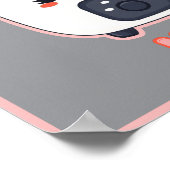 Ricecooker schattig ik hou van rijstfornuis poster (Hoek)