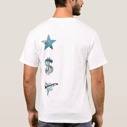 RICH Achterdruk T-shirt Trend Abstract Blue Ocean (Achterkant)