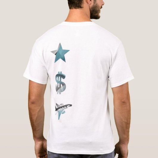 RICH Achterdruk T-shirt Trend Abstract Blue Ocean