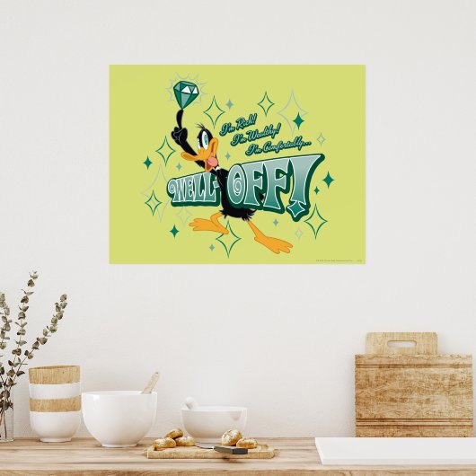 Rich and Wealthy DAFFY DUCK™ Poster (Keuken)