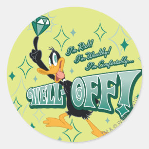 Rich and Wealthy DAFFY DUCK™ Ronde Sticker