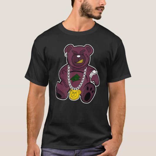 Rich Bear Hiphop High Bordeaux 1s Matching T-shirt (Voorkant)