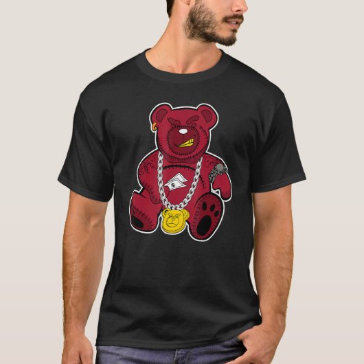 Rich Bear Retro Cardinal Red 3s Matching T-shirt (Voorkant)