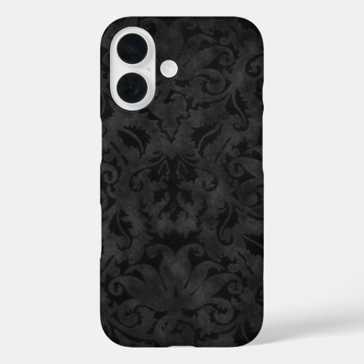 Rich Black Brocade Design Case-Mate iPhone Case (Achterkant)