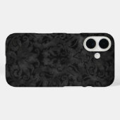 Rich Black Brocade Design Case-Mate iPhone Case (Achterkant (horizontaal))