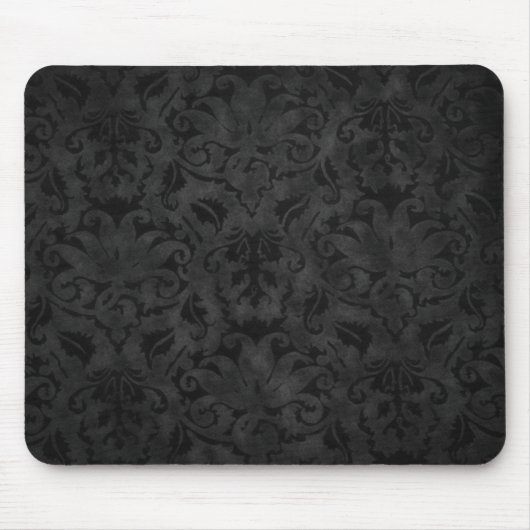 Rich Black Brocade Muismat (Voorkant)