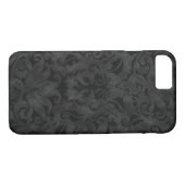 Rich Black Brocade-ontwerp Case-Mate iPhone Case (Achterkant (Horizontaal))