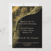 Rich Black & Gold Dinner Rehearings Uitnodiging (Achterkant)