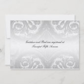 RICH BLACK "iron fleur de lis" Wedding Invitation Kaart (Achterkant)